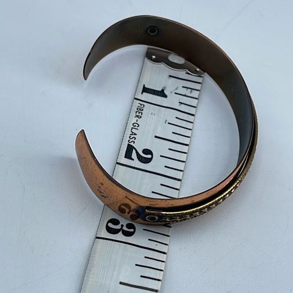 Vintage Copper cuff bracelet. Boho retro festival - Picture 3 of 7